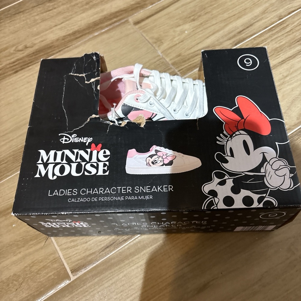 Disney Minnie Mouse Kids Sneakers - Pink and White